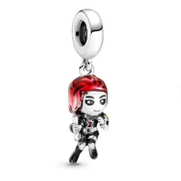 Sterling Silver Marvel The Avengers Black Widow Charm - Picture 1 of 1